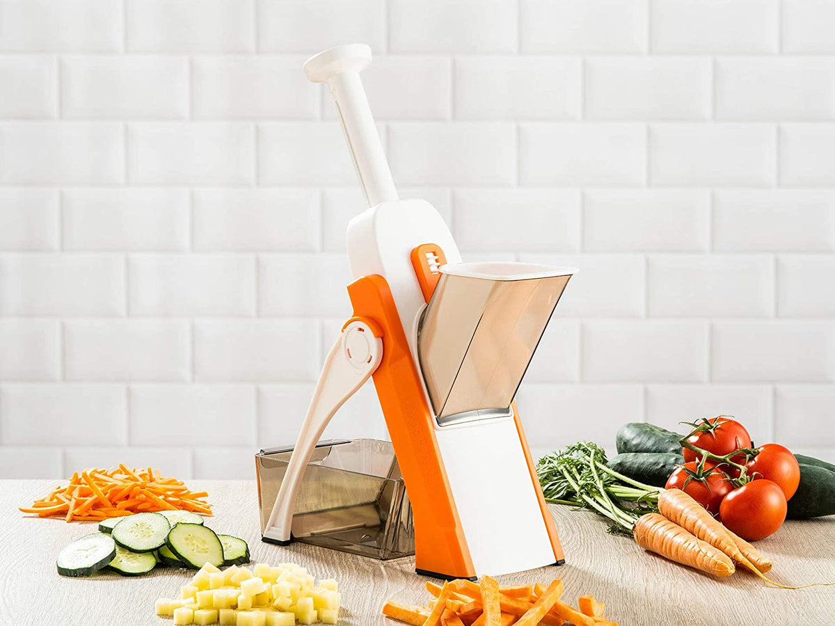Original Brava Spring Slicer Food Cutter New 5 IN 1 Mandolin Cutter & Slicer - kitchenly.pk