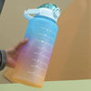 Motivational Water Bottle with Straw With Lid Sports Water Bottles  2000ml/1000ml/600ml