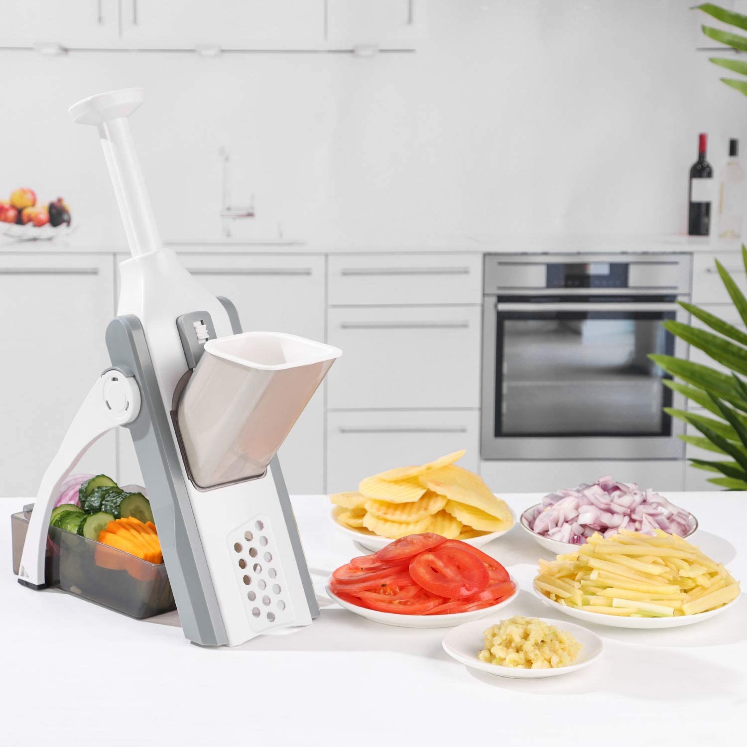 Original Brava Spring Slicer Food Cutter New 5 IN 1 Mandolin Cutter ...