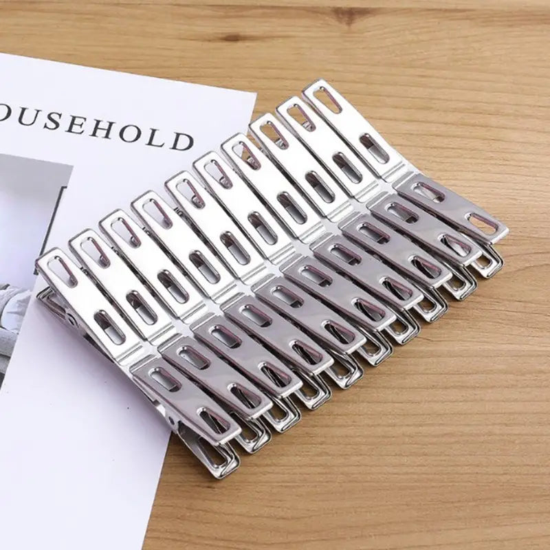 Cloth Hanging Clips Cloth pins Cloth pegs - Good Quality Steel 20 pcs