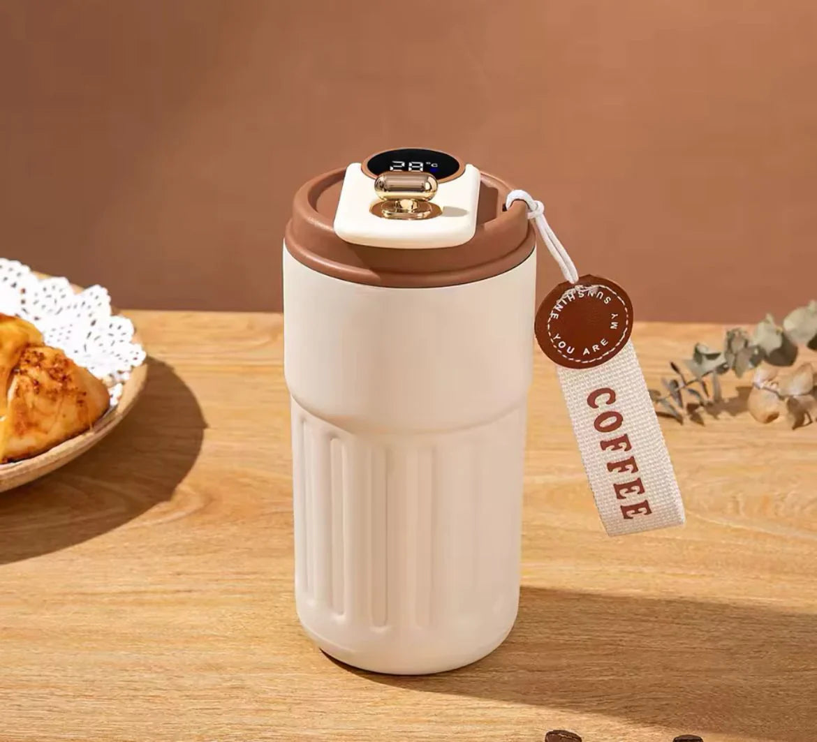 450ML Smart Display Bottle, Stainless Steel Coffee Mug,