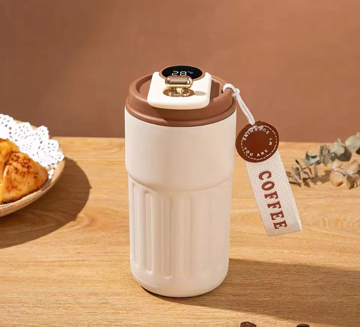 portable coffee mug , smart temperature display coffee mug