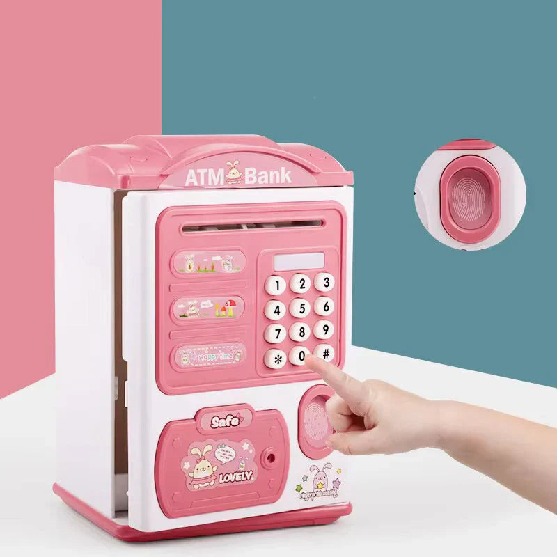 kids atm fingerprint password money box