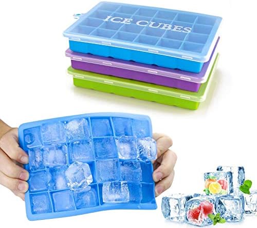 Silicone Ice Cube Tray With Cover Lid