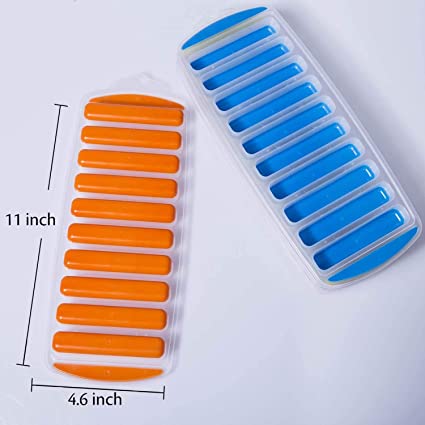 Pack of 4 Push Out Ice Cube Trays Easy Pop Out Round Cubes Flexible Silicone Bottom Tray 1Pc - kitchenly.pk