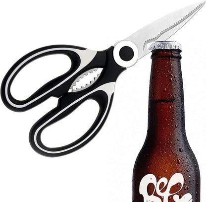 Kitchen Scissors  Strong Stainless Steel Kitchen Scissors  - Black