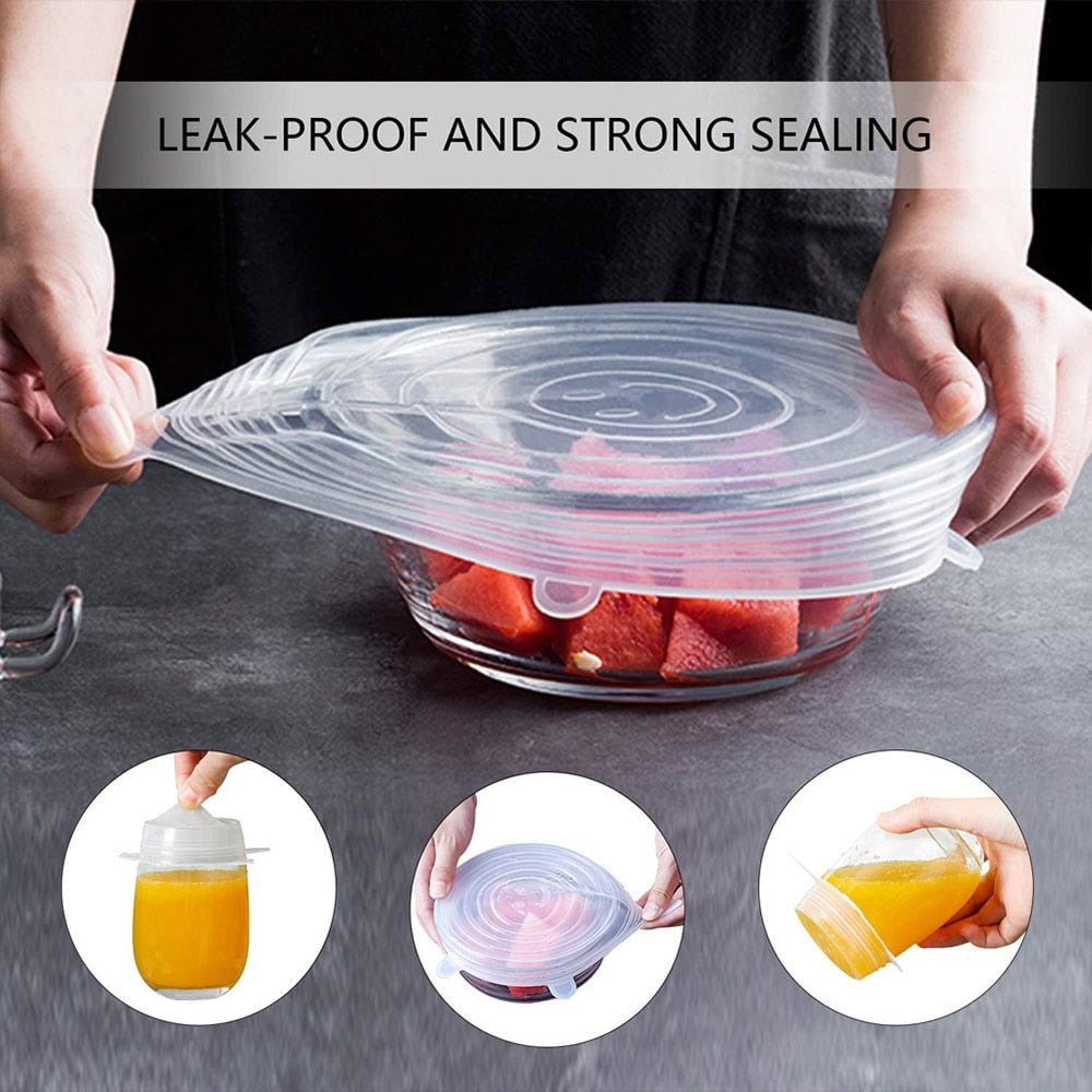 Silicone Stretch-Lids and Reusable Bowl-Covers - kitchenly.pk