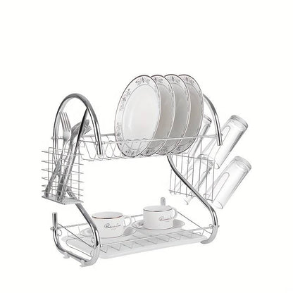 S-Shaped Double-Layer Dish Rack