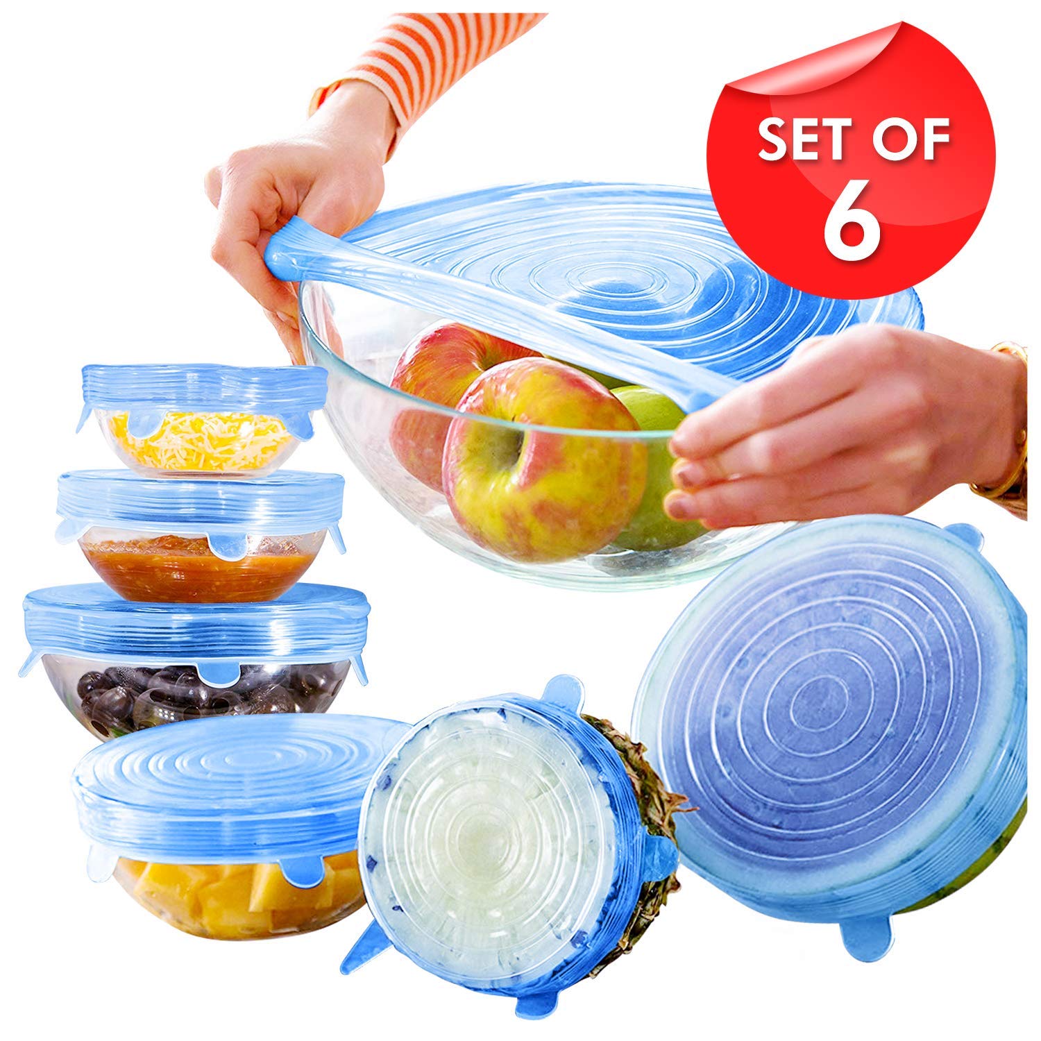Silicone Stretch-Lids and Reusable Bowl-Covers - kitchenly.pk