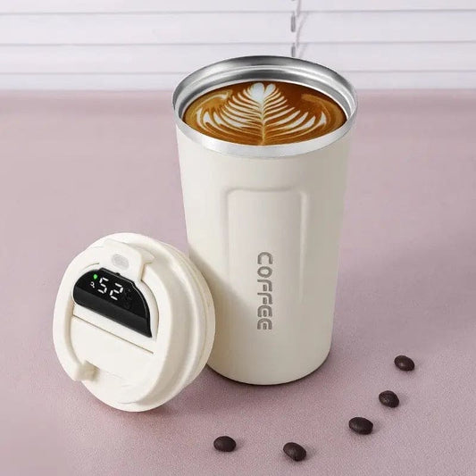 led temperature display coffee mug,coffee mug with lid
