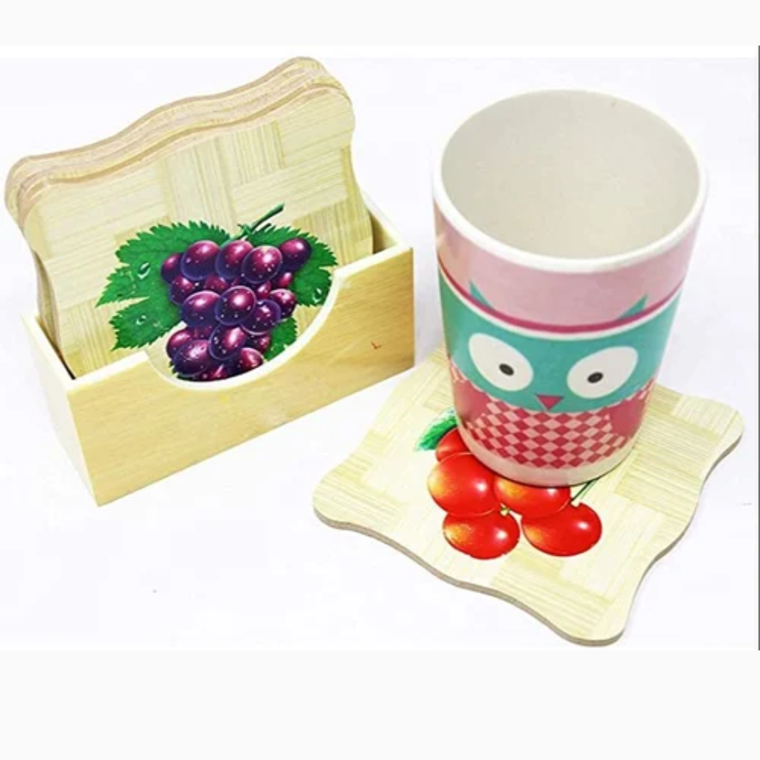 Bamboo Tea Coaster 6pcs