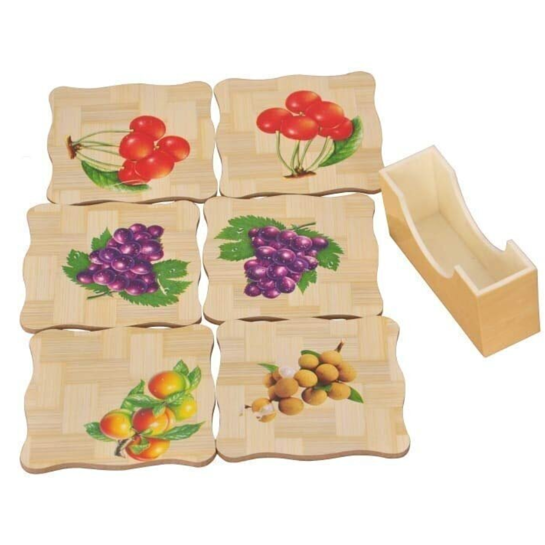 Bamboo Tea Coaster 6pcs