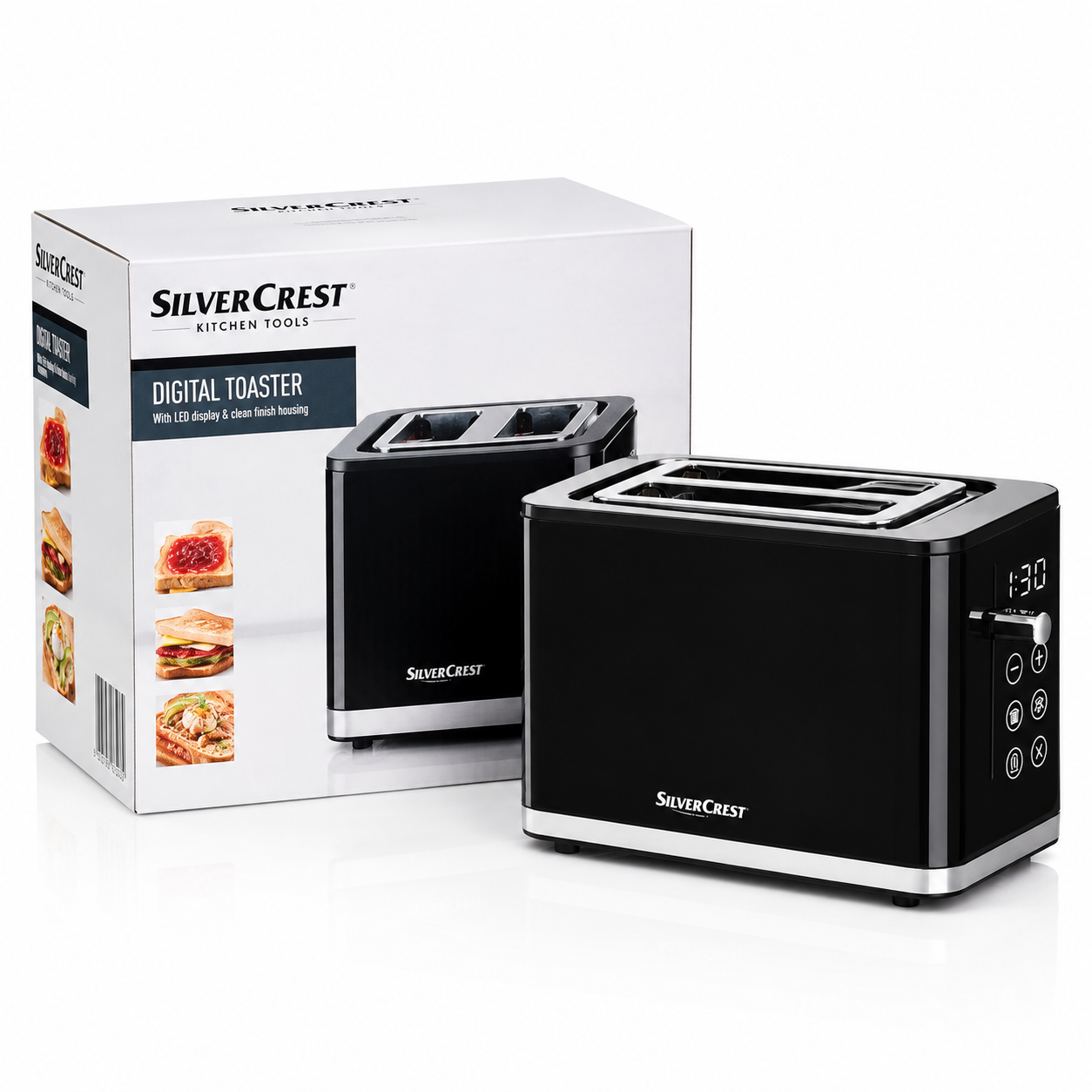 Silver Crest 2 Slice Digital Toaster 900W