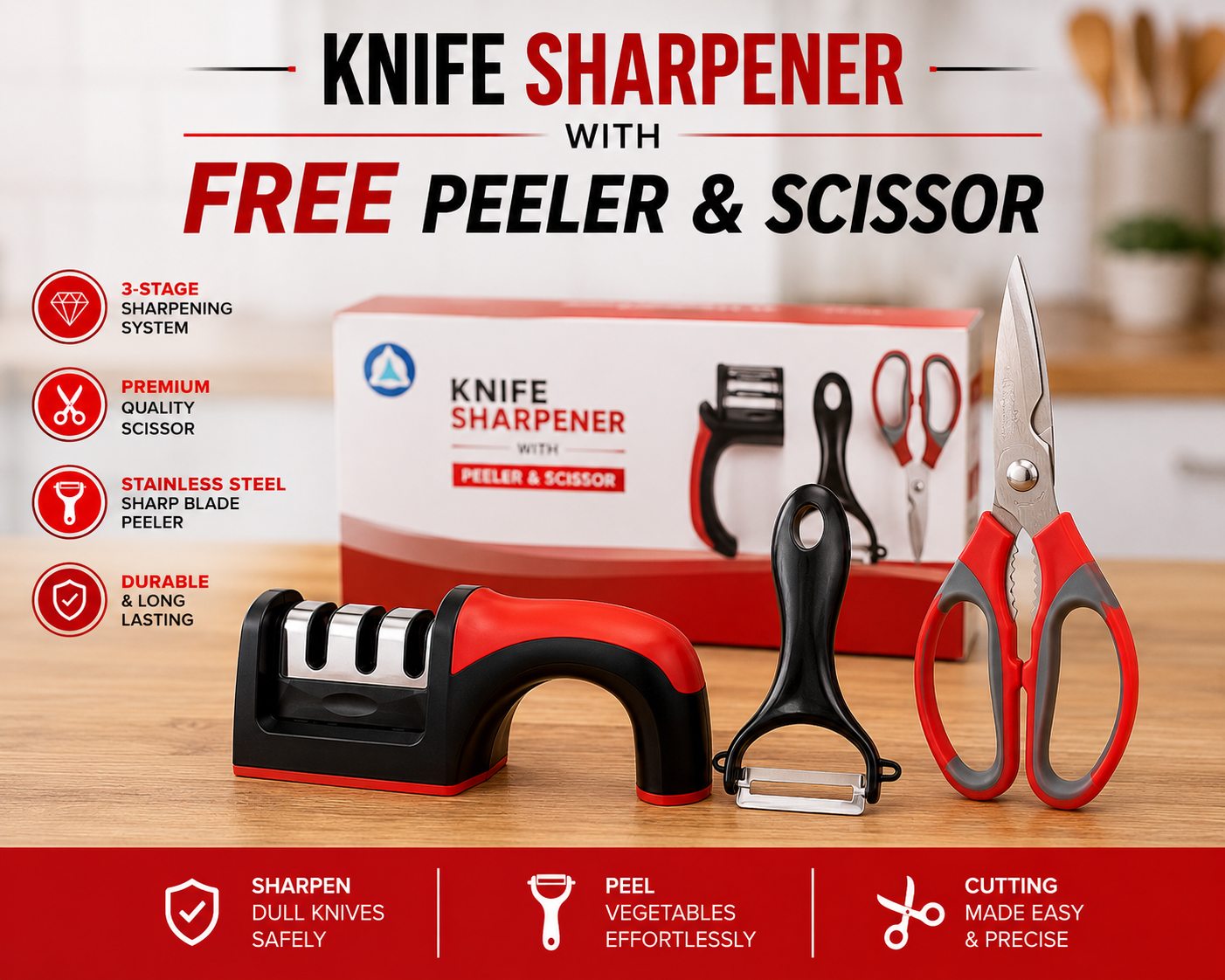 sharpener for knife kitchen tool kit