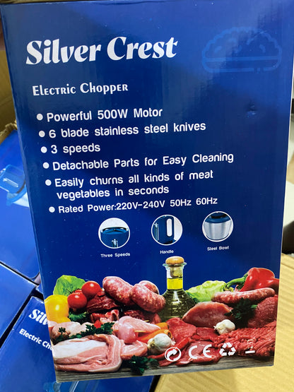 silver crest chopper 3 liter Meat Chopper  Electric Meat Grinder 3 liter