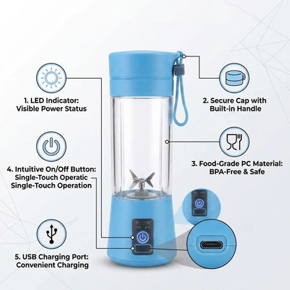 Rechargeable mini Portable juicer Blender 380ml