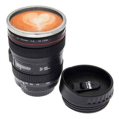 camera lens coffee mug
