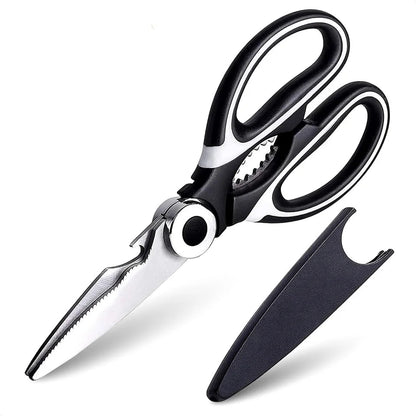 Kitchen Scissors  Strong Stainless Steel Kitchen Scissors  - Black