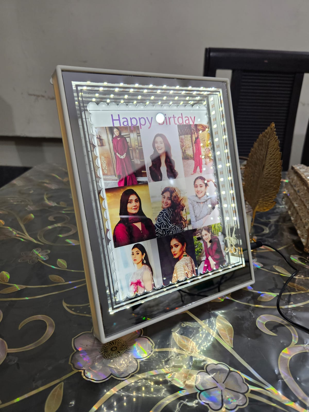 3D Magic Photo Frame With Mirror Square Shape