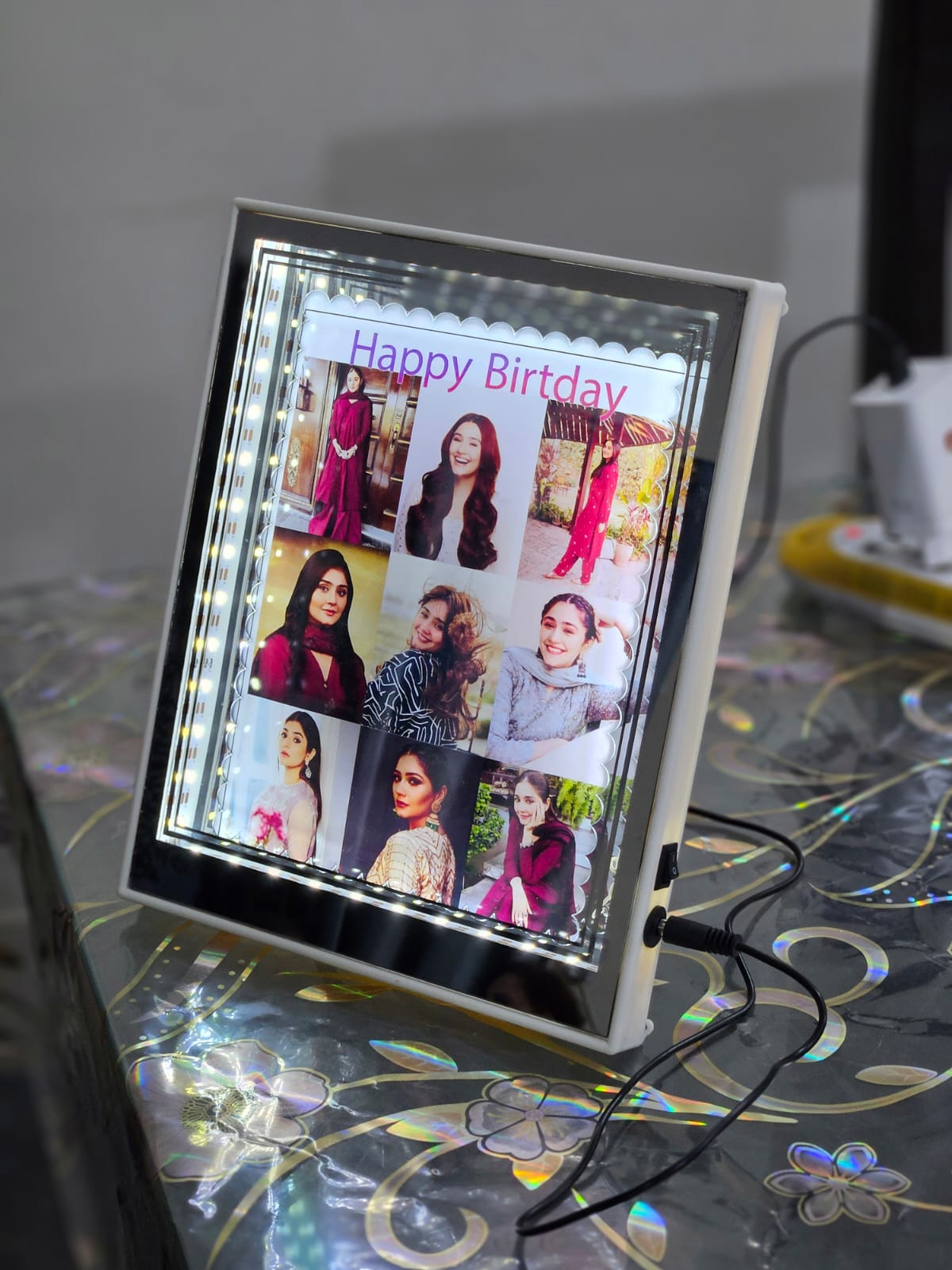 3D Magic Photo Frame With Mirror Square Shape