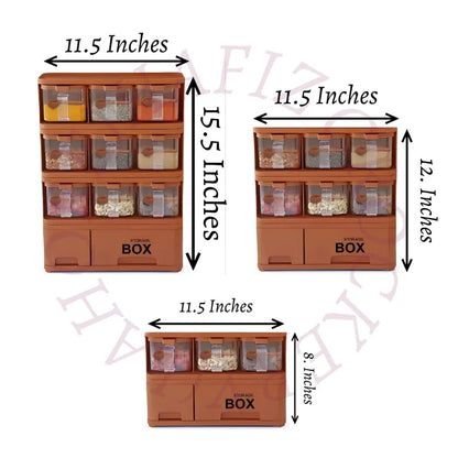  6 compartment spice racks