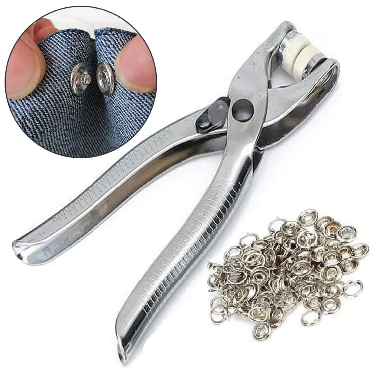 Press Studs Pliers 9.5mm  (Clip Pliers+25pcs Rings Buttons)