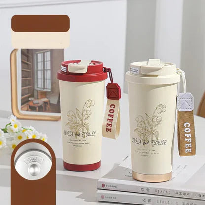 aesthetic coffee mug for girls Stainless Steel Insulated Coffee Mug