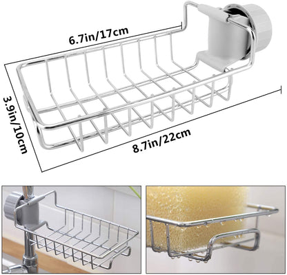 Stainless Steel Faucet Storage Rack - kitchenly.pk
