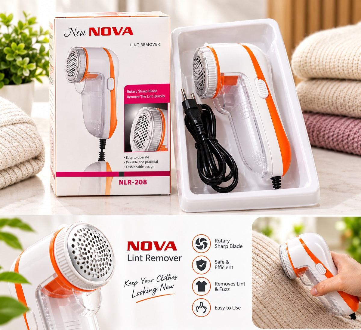 Nova Lint Remover Fabric Shaver NLR-208