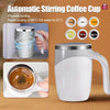 Self Stirring Mug，with Automatic Mixing Coffee Tea Mug Stainless Steel Portable Lazy Suit for Family Friends,Home Office Travelling White 380 ml/12.85 oz - kitchenly.pk