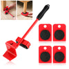 Furniture Moving Tool Heavy Object Mover Furniture Transport Lifter & Furniture Slides Moving House Cabinet Sofa Bed Desk 4 Wheeled Mover Roller 1 Wheel Bar Hand Tools Set - kitchenly.pk