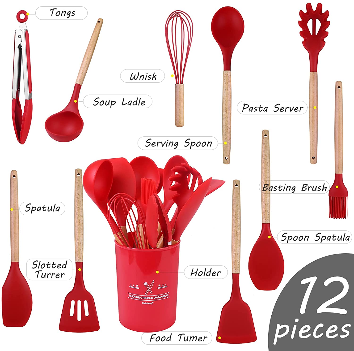 12-piece kitchen utensil set - kitchenly.pk